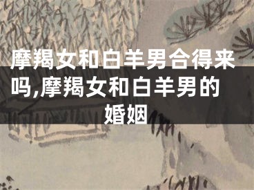 摩羯女和白羊男合得来吗,摩羯女和白羊男的婚姻