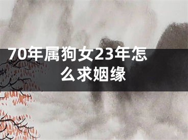 70年属狗女23年怎么求姻缘