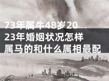 73年属牛48岁2023年婚姻状况怎样 属马的和什么属相最配