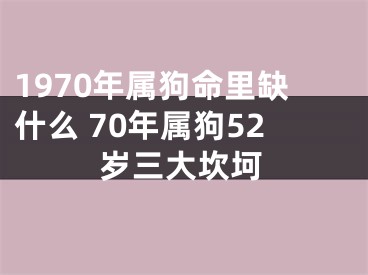 1970年属狗命里缺什么 70年属狗52岁三大坎坷