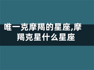 唯一克摩羯的星座,摩羯克星什么星座