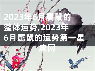 2023年6月属鼠的整体运势,2023年6月属鼠的运势第一星座网