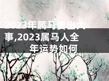 2023年属马要出大事,2023属马人全年运势如何