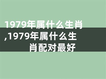 1979年属什么生肖,1979年属什么生肖配对最好