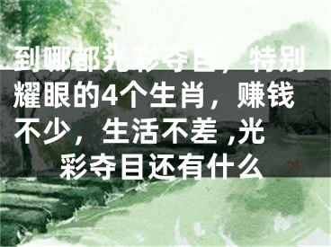 到哪都光彩夺目，特别耀眼的4个生肖，赚钱不少，生活不差 ,光彩夺目还有什么