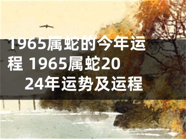 1965属蛇的今年运程 1965属蛇2024年运势及运程