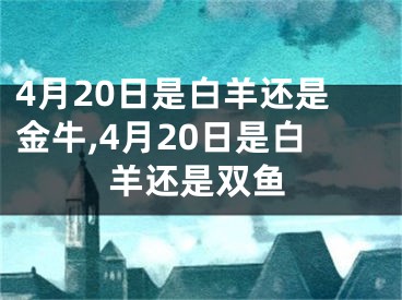 4月20日是白羊还是金牛,4月20日是白羊还是双鱼