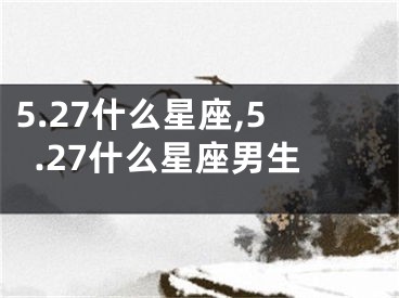 5.27什么星座,5.27什么星座男生