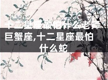 十二星座最怕什么老师巨蟹座,十二星座最怕什么蛇