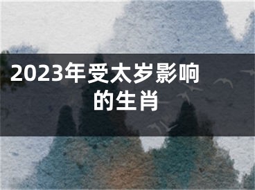 2023年受太岁影响的生肖