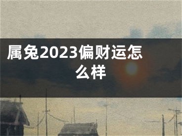 属兔2023偏财运怎么样