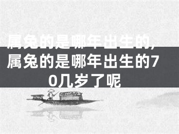 属兔的是哪年出生的,属兔的是哪年出生的70几岁了呢