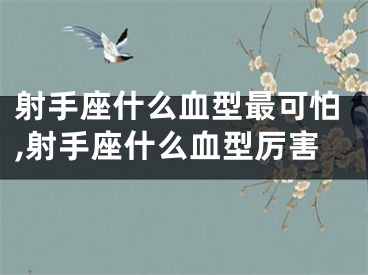 射手座什么血型最可怕,射手座什么血型厉害