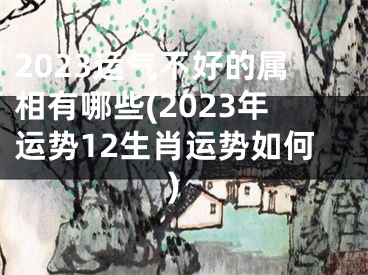 2023运气不好的属相有哪些(2023年运势12生肖运势如何)