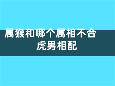 属猴和哪个属相不合 虎男相配