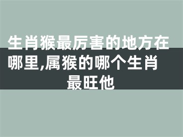 生肖猴最厉害的地方在哪里,属猴的哪个生肖最旺他