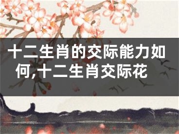 十二生肖的交际能力如何,十二生肖交际花