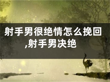 射手男很绝情怎么挽回,射手男决绝