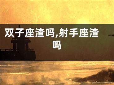 双子座渣吗,射手座渣吗