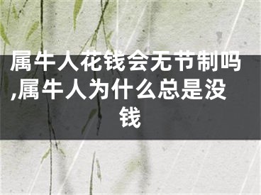属牛人花钱会无节制吗,属牛人为什么总是没钱