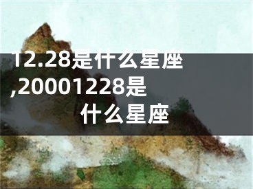 12.28是什么星座,20001228是什么星座
