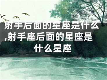 射手后面的星座是什么,射手座后面的星座是什么星座