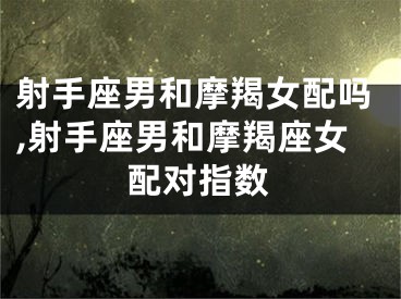 射手座男和摩羯女配吗,射手座男和摩羯座女配对指数