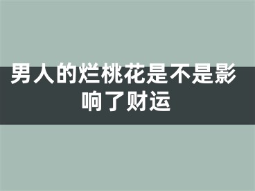 男人的烂桃花是不是影响了财运