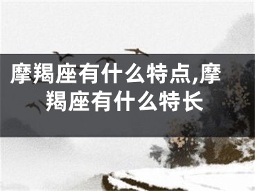 摩羯座有什么特点,摩羯座有什么特长