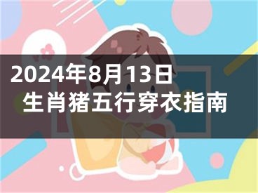 2024年8月13日生肖猪五行穿衣指南
