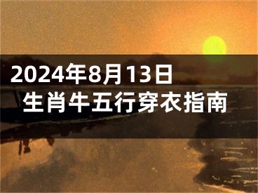 2024年8月13日生肖牛五行穿衣指南