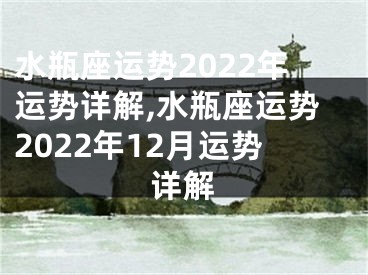 水瓶座运势2022年运势详解,水瓶座运势2022年12月运势详解