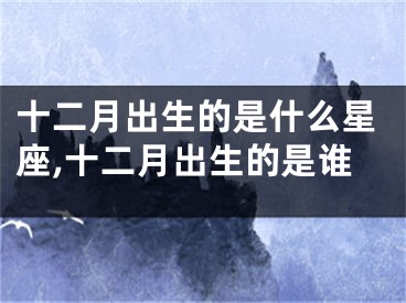 十二月出生的是什么星座,十二月出生的是谁