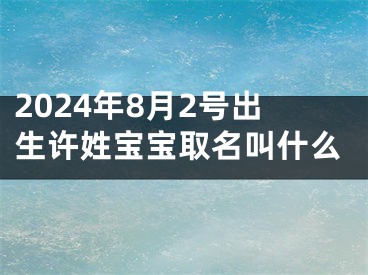2024年8月2号出生许姓宝宝取名叫什么
