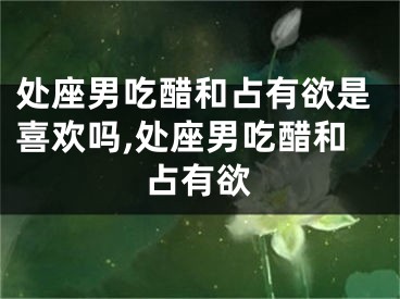 处座男吃醋和占有欲是喜欢吗,处座男吃醋和占有欲