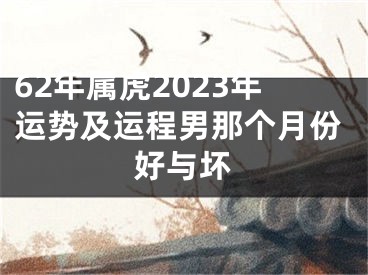 62年属虎2023年运势及运程男那个月份好与坏