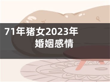 71年猪女2023年婚姻感情