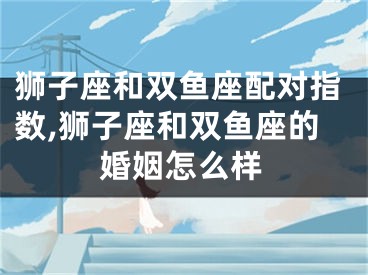 狮子座和双鱼座配对指数,狮子座和双鱼座的婚姻怎么样
