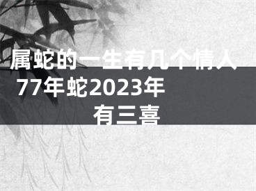 属蛇的一生有几个情人 77年蛇2023年有三喜