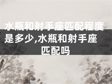 水瓶和射手座匹配程度是多少,水瓶和射手座匹配吗