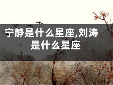 宁静是什么星座,刘涛是什么星座