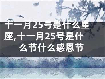 十一月25号是什么星座,十一月25号是什么节什么感恩节