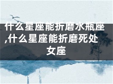 什么星座能折磨水瓶座,什么星座能折磨死处女座