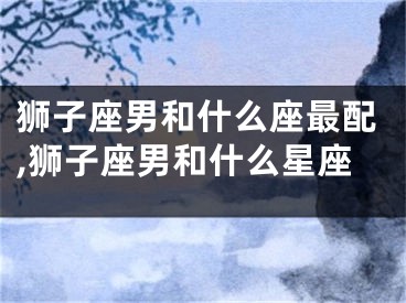 狮子座男和什么座最配,狮子座男和什么星座