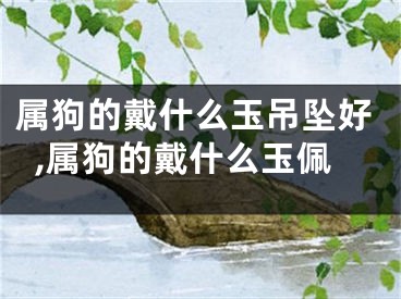 属狗的戴什么玉吊坠好,属狗的戴什么玉佩