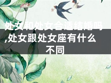 处女和处女合适结婚吗,处女跟处女座有什么不同