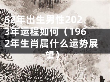 62年出生男性2023年运程如何（1962年生肖属什么运势展望）