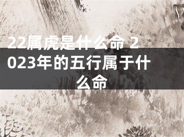 22属虎是什么命 2023年的五行属于什么命