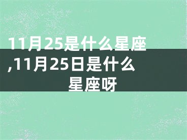 11月25是什么星座,11月25日是什么星座呀