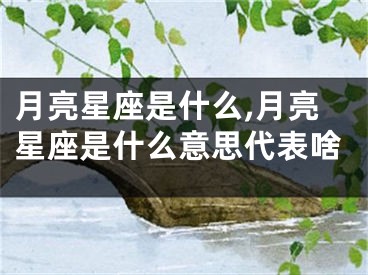 月亮星座是什么,月亮星座是什么意思代表啥